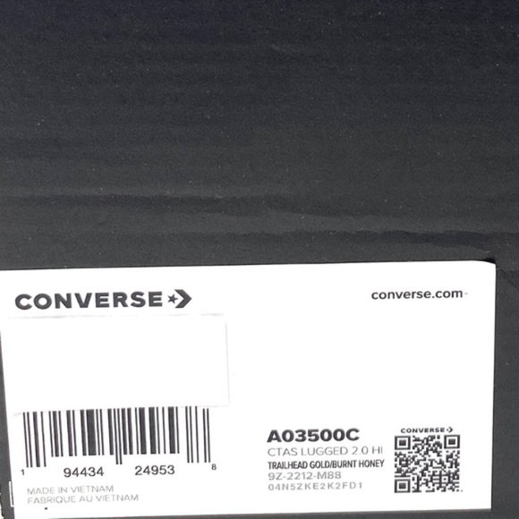 Converse Lugged 2.0 Utility Women's Sneakers High Trailhead Gold Canvas A03500C - Picture 8 of 9